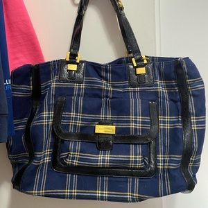 Plaid Juicy Couture tote weekender bag
